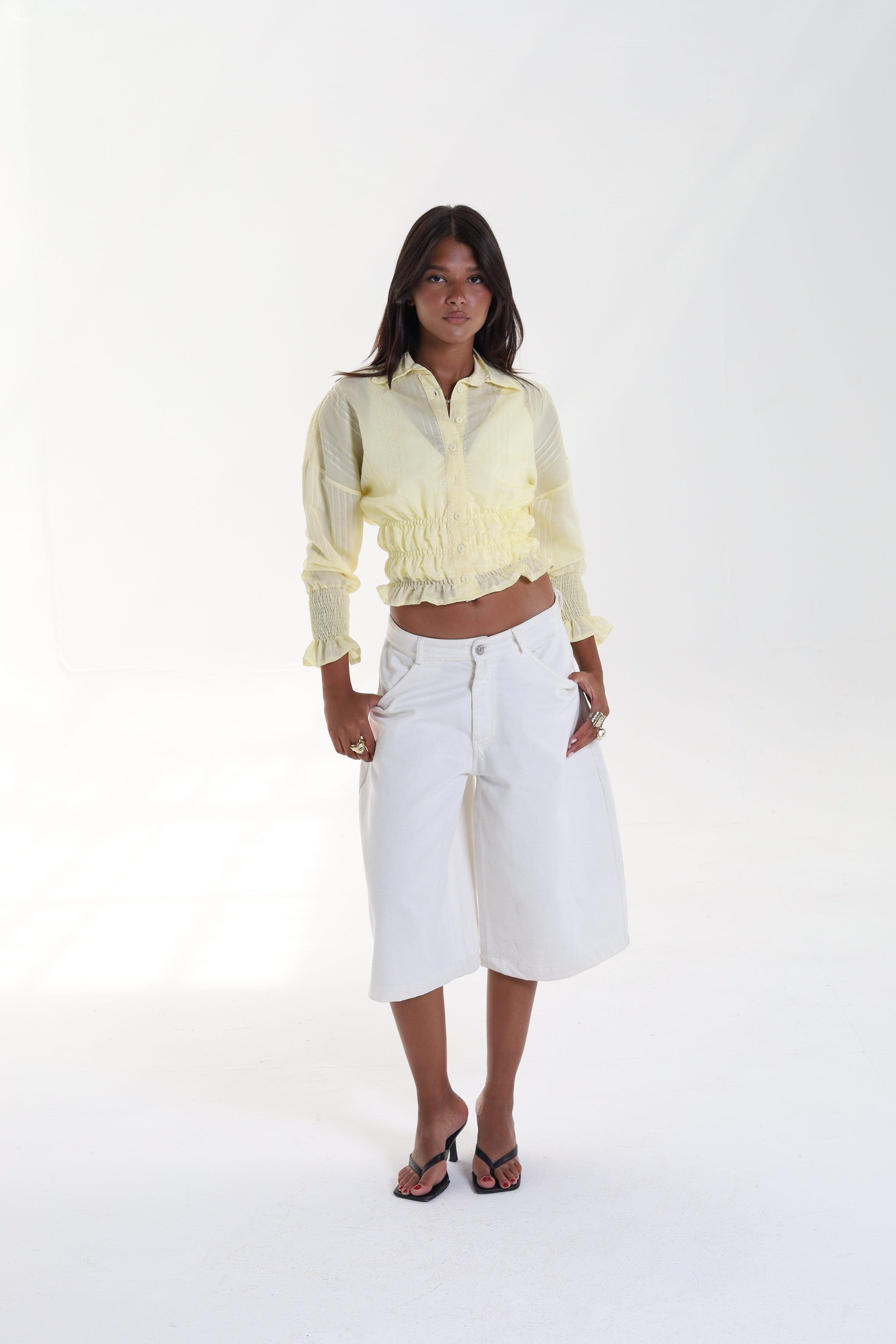 Smocked Waist & Cuff Blouse