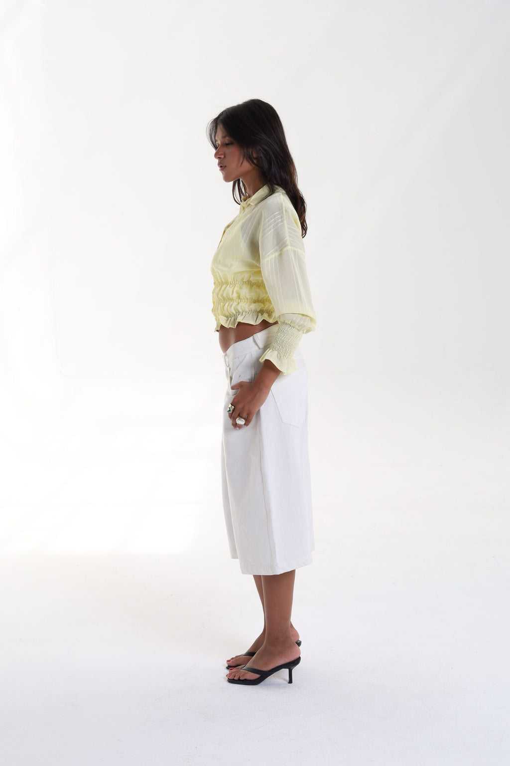 Smocked Waist & Cuff Blouse