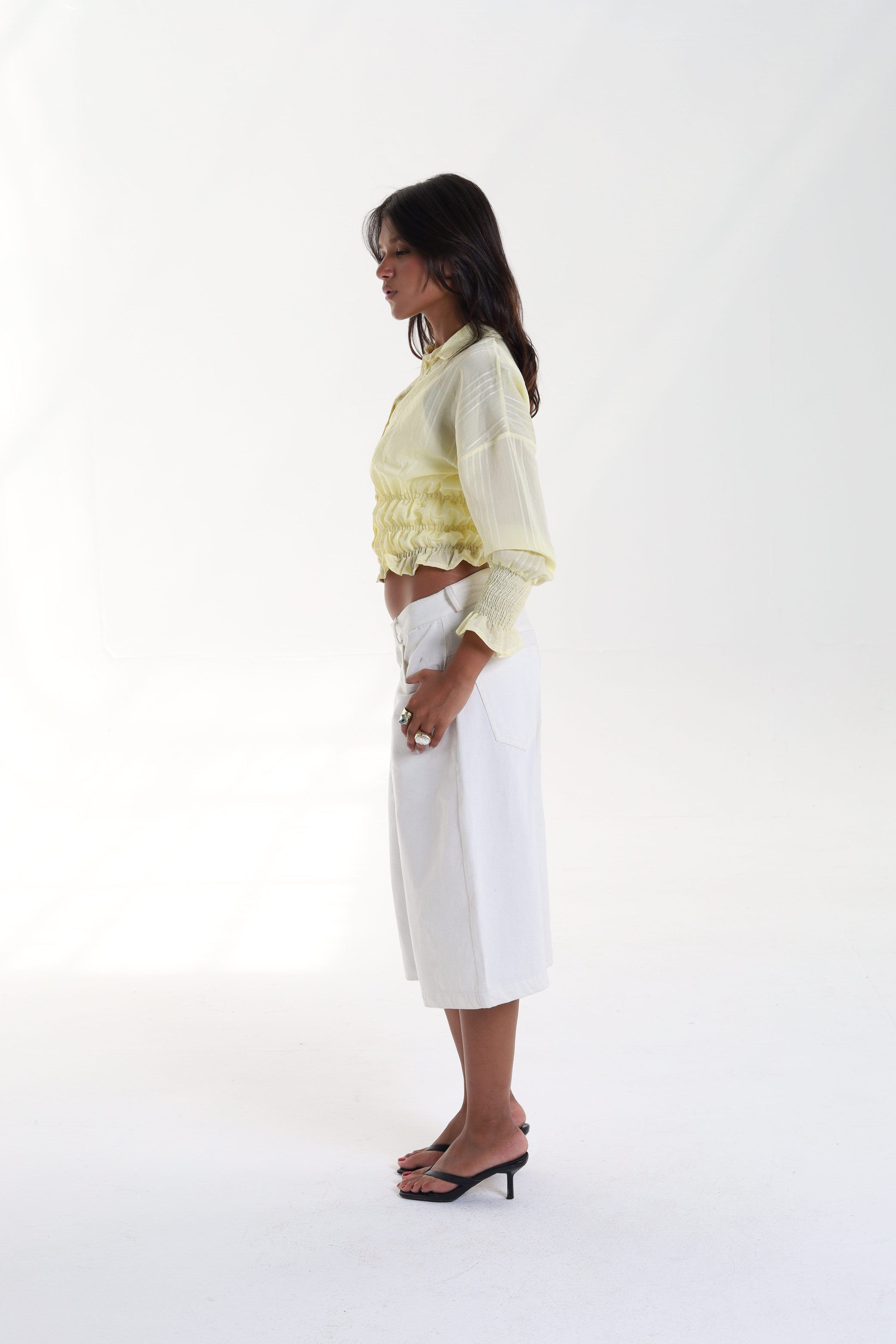 Smocked Waist & Cuff Blouse