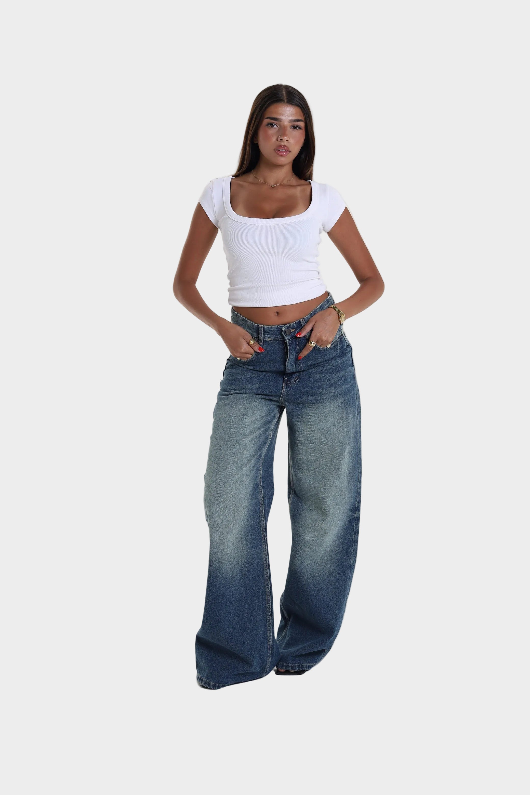 Wide Leg Basic Denim