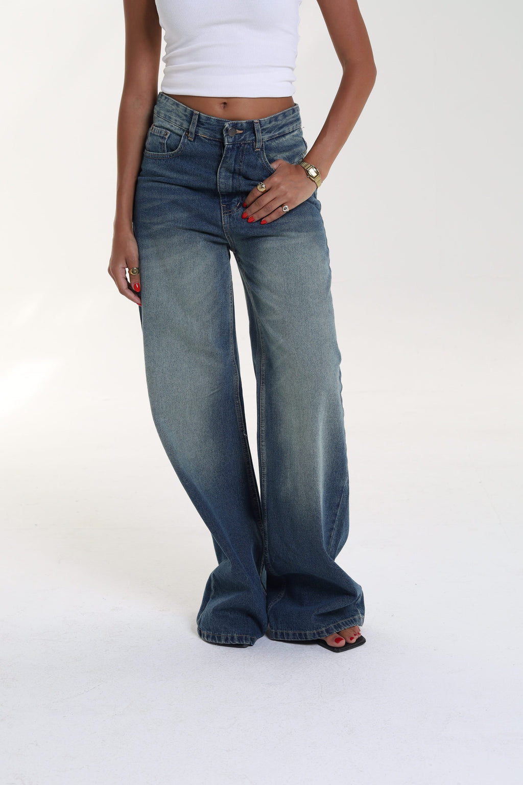 Wide Leg Basic Denim
