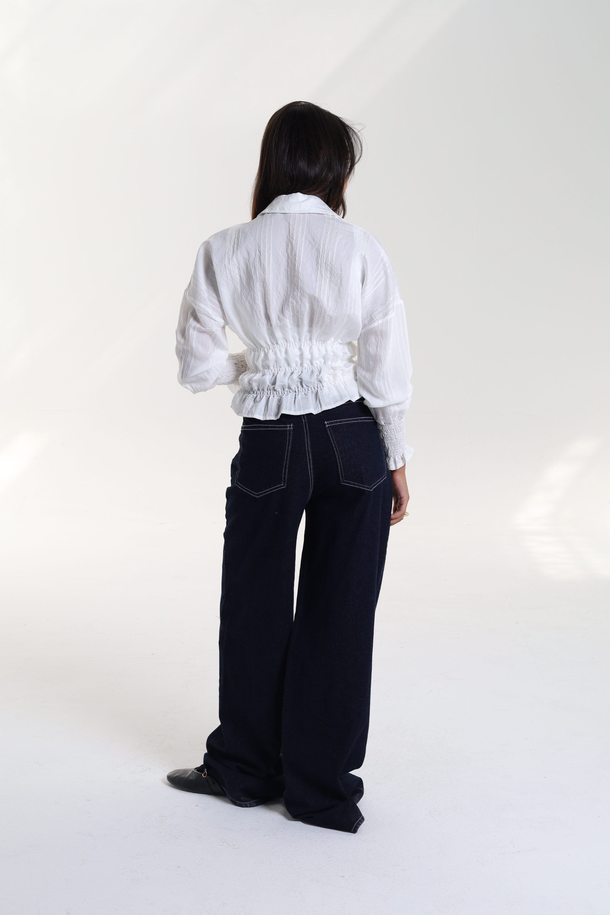 Smocked Waist & Cuff Blouse