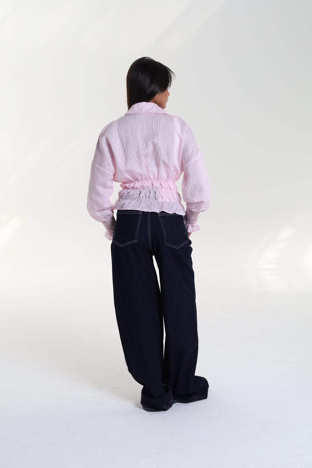 Smocked Waist & Cuff Blouse