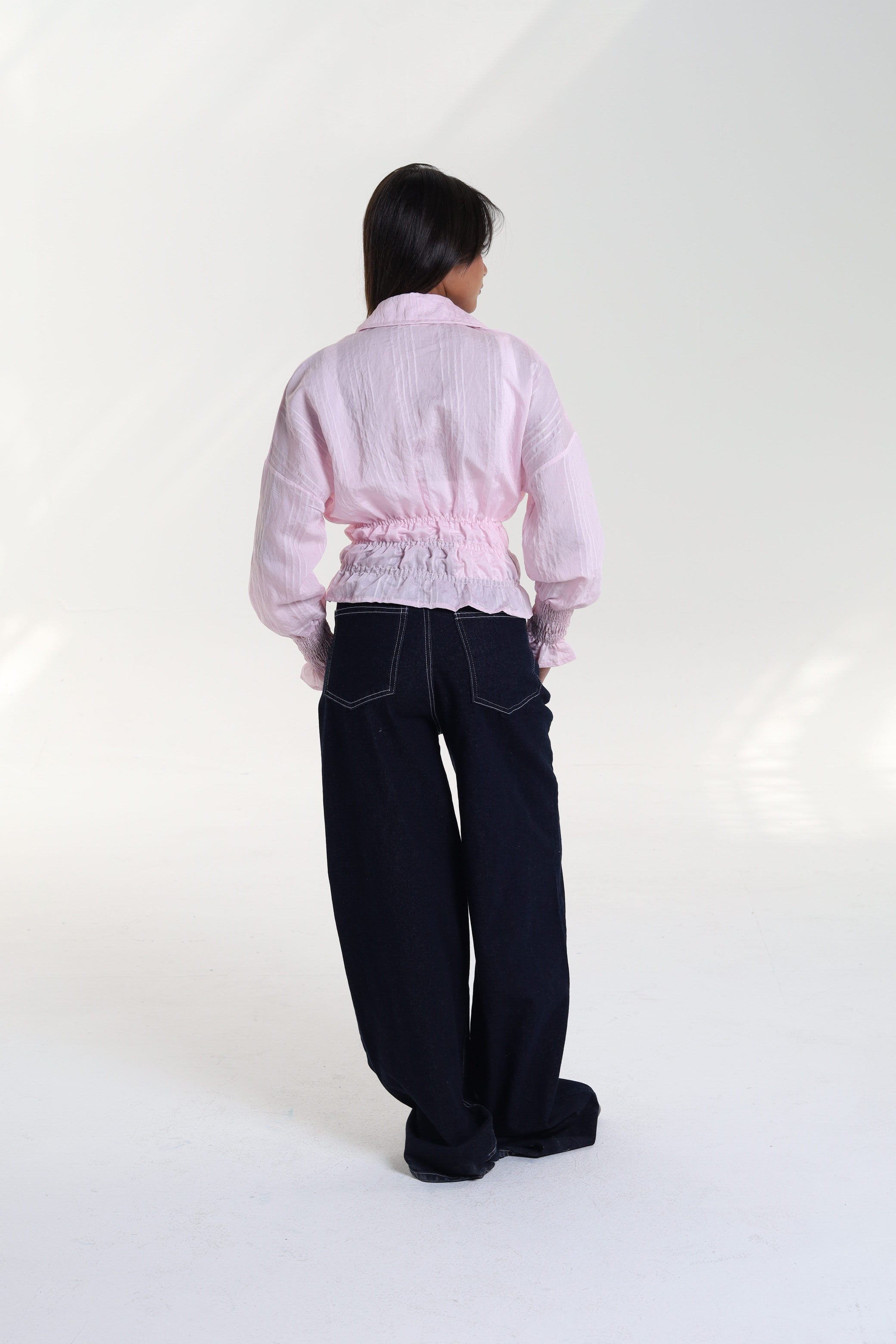 Smocked Waist & Cuff Blouse