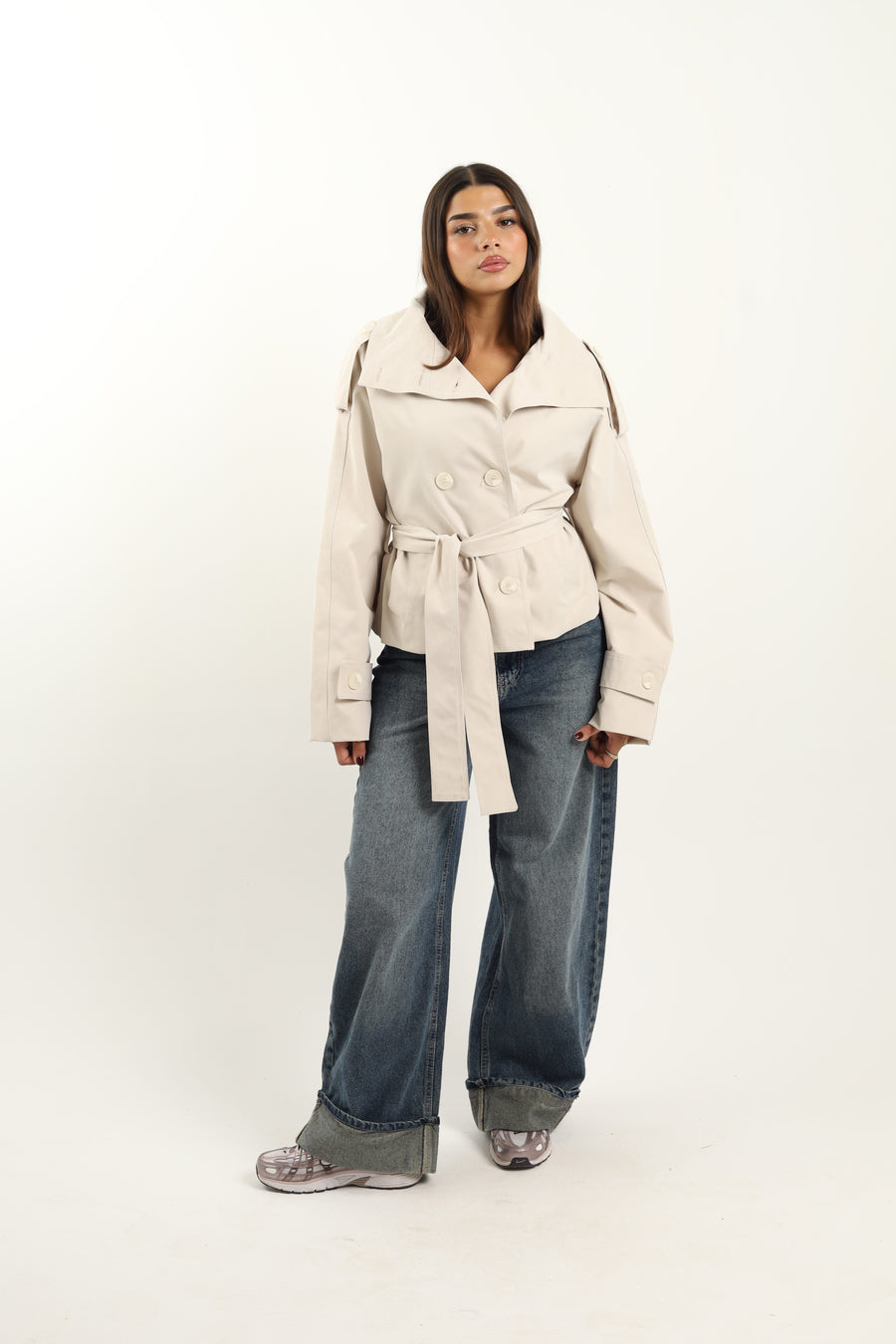High neck Trench coat